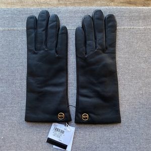 NEW! Coach Black Leather Gloves